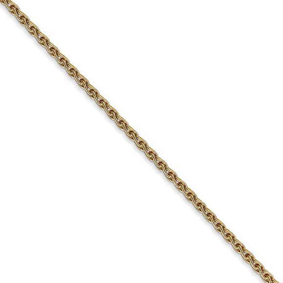 1.75mm, 14k Yellow Gold, Solid Parisian Wheat Chain Necklace, 16 Inch - Picture 1 of 8